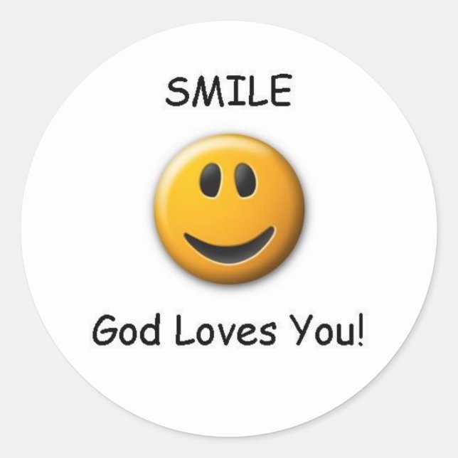 SMILE CLASSIC ROUND STICKER (Front)