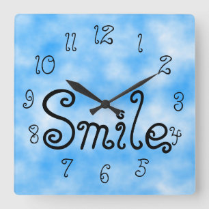 Smile-clock Square Wall Clock