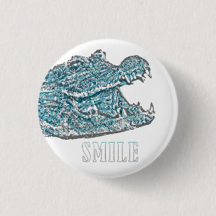 Smile Crocodile 3 Cm Round Badge