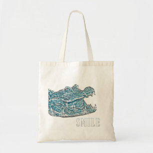 Smile Crocodile Tote Bag
