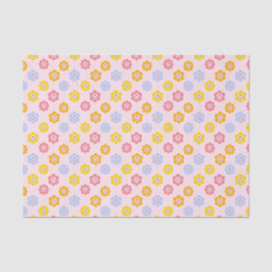 Smile Daisy Cute Groovy Retro Tissue Paper