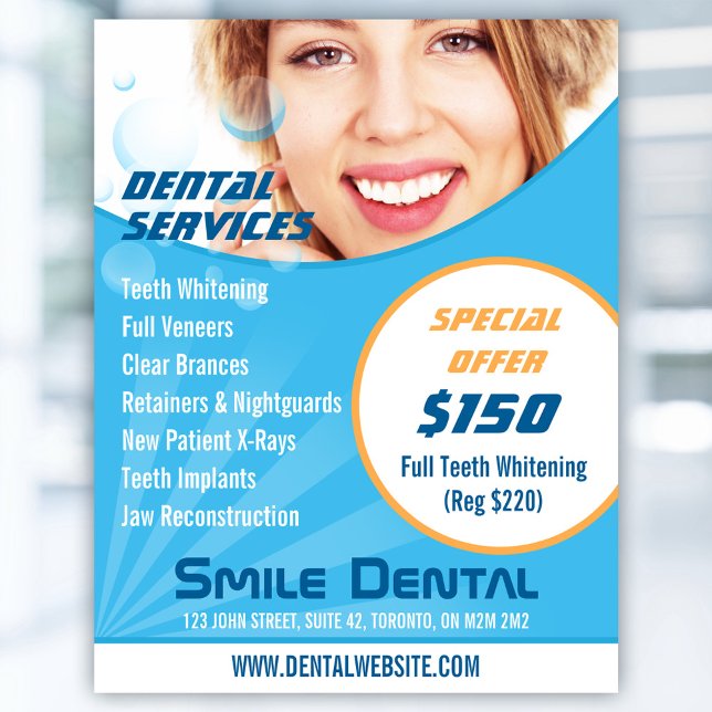 Smile Dentist Services Special Offer Template Flyer (Creator Uploaded)