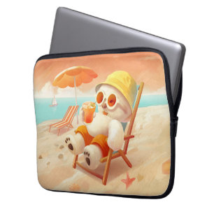 Smile Dog – Beach Mode On Laptop Sleeve
