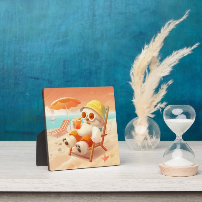 Smile Dog – Beach Mode On Plaque (Insitu)