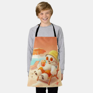 Smile Dog laying on a beach chair Apron