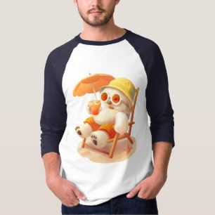 Smile Dog laying on a beach chair T-Shirt