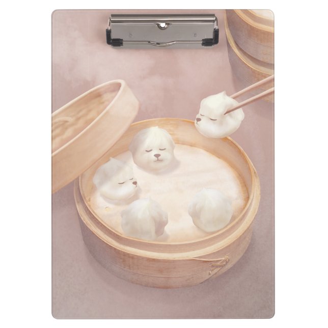 Smile Dog – Xiao Long Bao Delight Clipboard (Front)