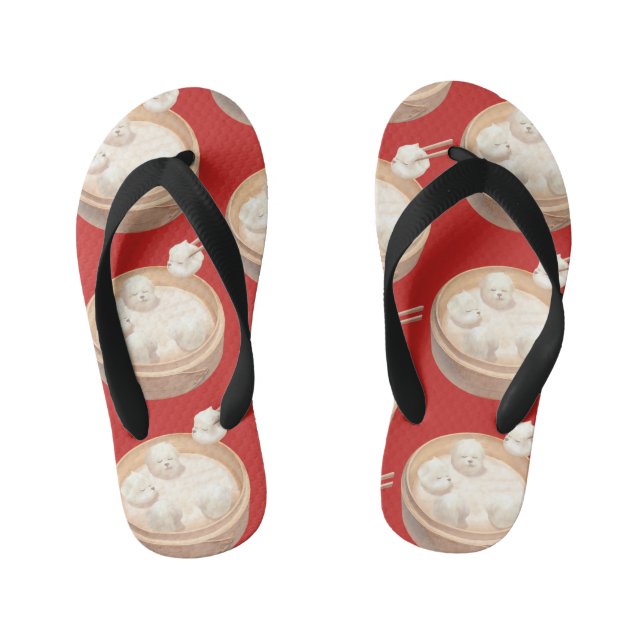 Smile Dog – Xiao Long Bao Delight Kid's Jandals (Footbed)