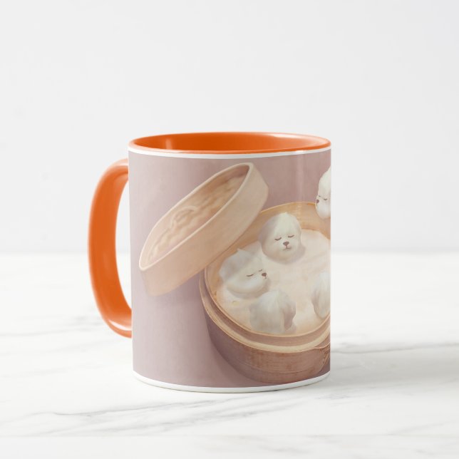 Smile Dog – Xiao Long Bao Delight Mug (Front Left)