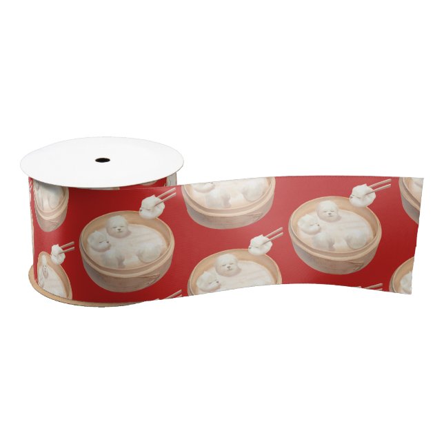 Smile Dog – Xiao Long Bao Delight Satin Ribbon (Spool)