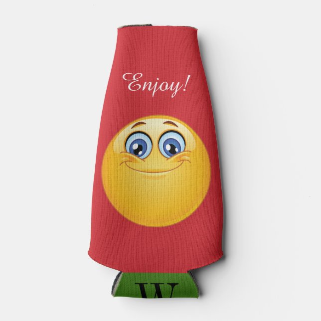 Smile Emoticon Can Cooler - srf (Front)