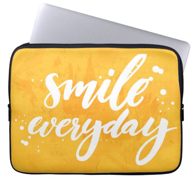 Smile Everyday Laptop Sleeve (Front)