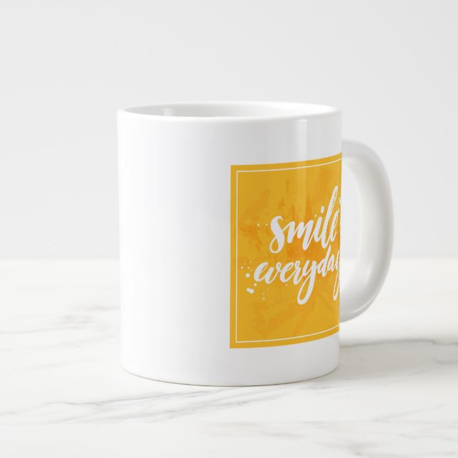 Smile Everyday Large Coffee Mug (Front Right)