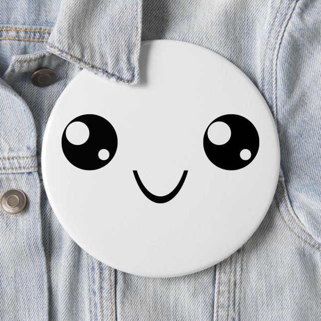 Smile Face 6 Cm Round Badge (In Situ)