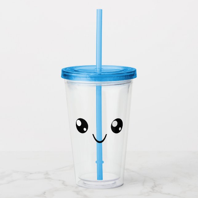 Smile Face Acrylic Tumbler (Front)