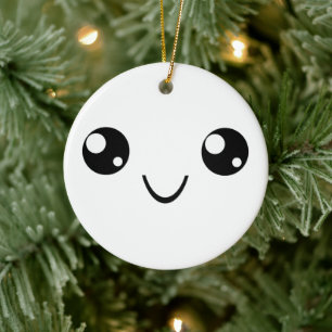 Smile Face Ceramic Tree Decoration