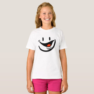 Smile Face Girls' Basic T-Shirt