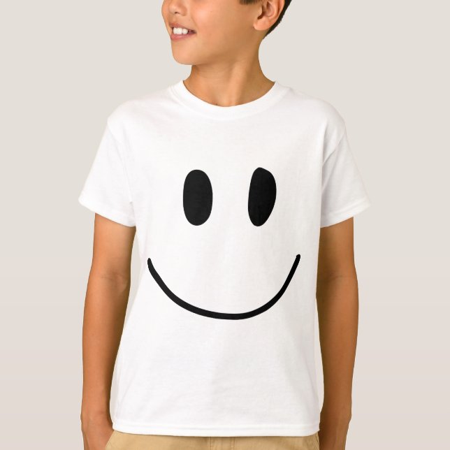 Smile Face Happy Graphic T-Shirt (Front)