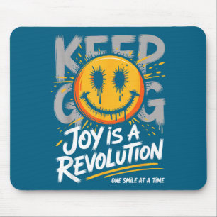 Smile Face Optimism Good Energy Mental Health Awar Mouse Pad