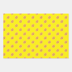Smile face pattern encouragement friendship wrappi wrapping paper sheet