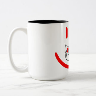 smile face Two-Tone coffee mug