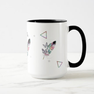 Smile Feather and Butterfly Cup Design 