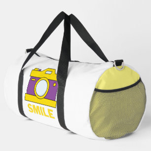 smile for free photo duffle bag