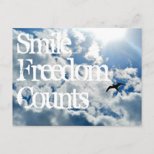 Smile, Freedom Counts. Postcard