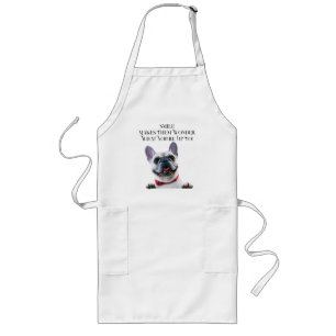 Smile French Bulldog Long Apron