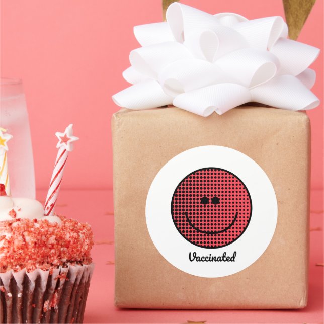 Smile - Fully Vaccinated - Pro Vaccine - Immune Classic Round Sticker (Party)