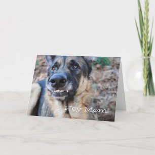 Smile! German Shepherd Happy Mothers Day Card