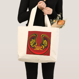Smile God Loves You Customise Product Large Tote Bag