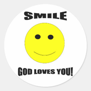 Smile god loves you sticker