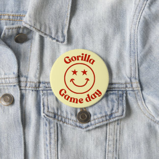 Smile Gorilla Game Day 7.5 Cm Round Badge