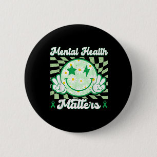 Smile Happy Face Cute Flower Mental Health S Aware 6 Cm Round Badge