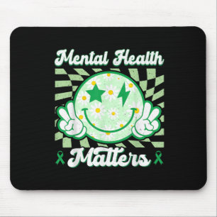 Smile Happy Face Cute Flower Mental Health S Aware Mouse Pad