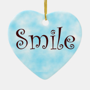Smile-heart ornament