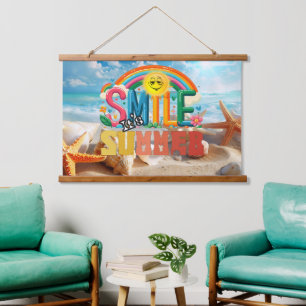 Smile Hello Summer Time Hanging Tapestry