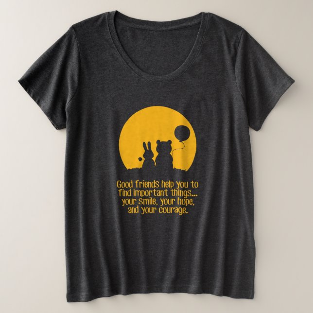 Smile, hope, courage plus size T-Shirt (Design Front)