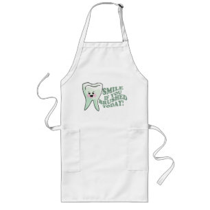 Smile If You Brushed Today Long Apron