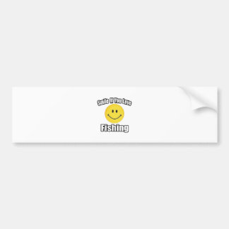 Smile If You Love Fishing Bumper Sticker