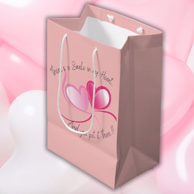 Smile in My Heart Valentine's Medium Gift Bag (Creator Uploaded)