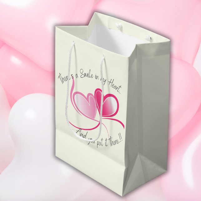 Smile in My Heart Valentine's Medium Gift Bag (Creator Uploaded)