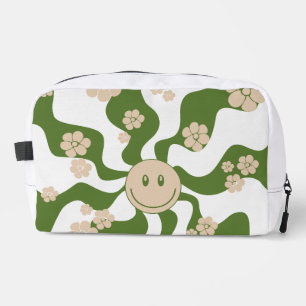 Smile in White, Sand & Palm Green Dopp Kit