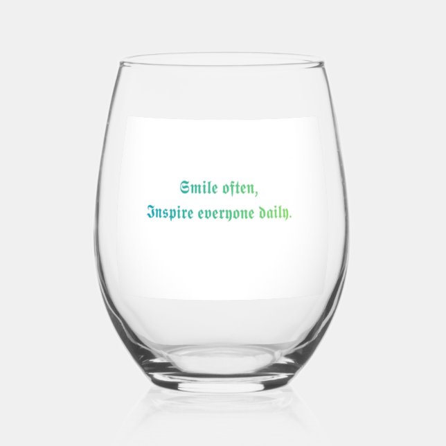 Smile Inspire Daily Glass (Front)