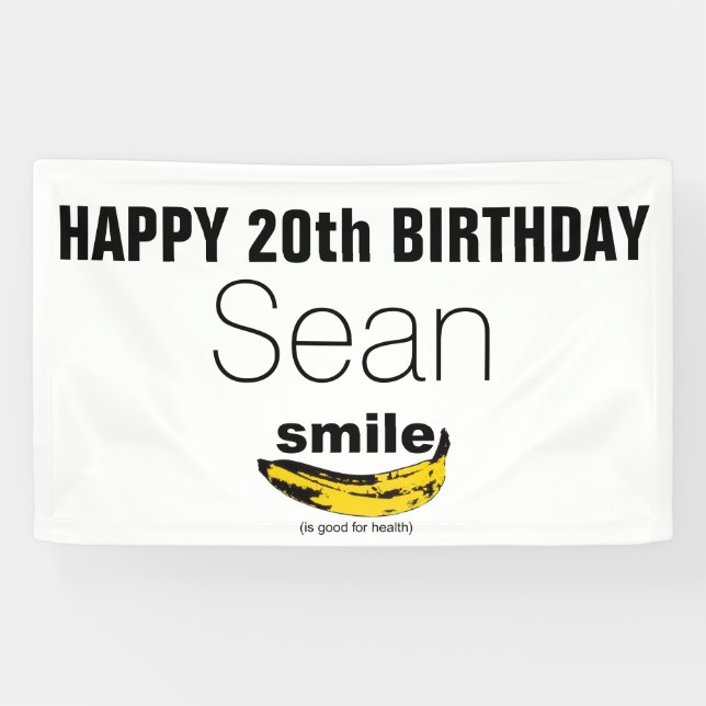 Smile is good for Health 20th Birthday banner (Horizontal)