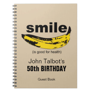 Smile is good for Health 50th Birthday Guest Book