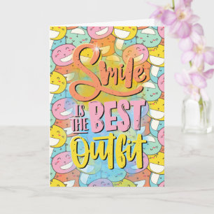 Smile is the best outfit! Motivational Card