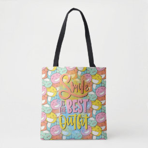 Smile is the best outfit! Motivational Tote Bag