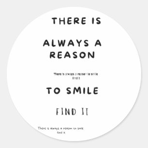 smile is the key classic round sticker